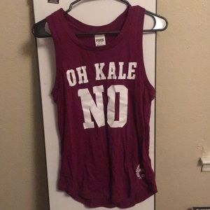 Purple and white Victoria Secrets pink tank top